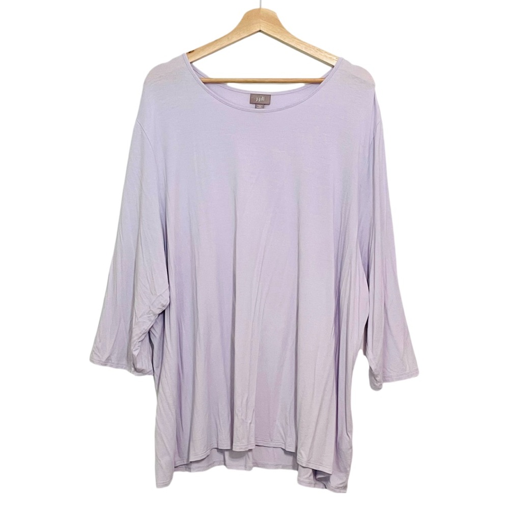 J. Jill 3/4 Sleeves Lavender Top Casual Comfortable Stretch Size 4X Women’s